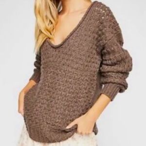 Free People Crashing Waves Sweater in Cocoa